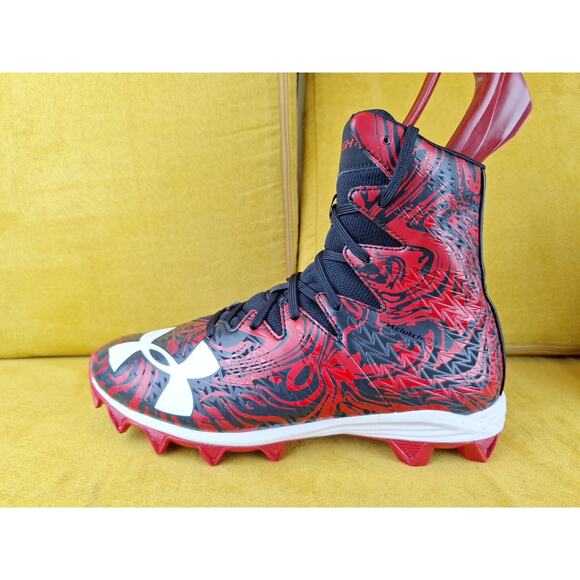 Under Armour Highlight Clutchfit Cleats Men Sz 13 Red & Black Football Shoes main image 14